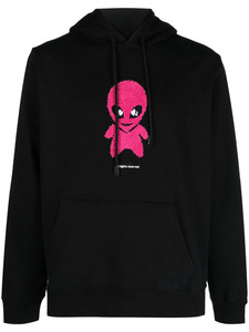 Pink Alien Graphic Pullover Hoodie Cute Cartoon Alien <b>Black</b> Hoodie Streetwear Alien Print Hoodie Oversized Pink Character Hoo - Product Image 1