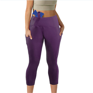Nouveau pantalon crayon chaud et tendance, taille haute, respirant, avec compression, legging de yoga capri avec poches latérales - Product Image 1