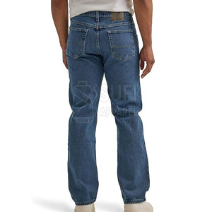 Jeans Clásicos de Hombre de Cintura Media y Pierna Recta, Tela 100% Algodón Resistente, Estilo Tradicional de Cinco Bolsillos para Uso Diario Informal - Product Image 2