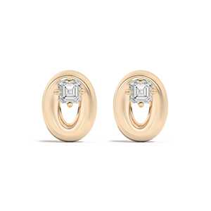 Lab Grown Diamond Asscher Cut Stud Earrings Sculptural Oval Dome Terraced Puff Chandelier <b>Clusters</b> 14K 18K Solid Gold Wholesale - Product Image 6
