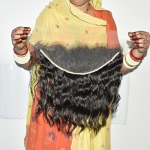 Extensiones de Cabello Humano Virgen 100% Natural de Templo Indio, Ondulado Frontal, Sin Procesar, de la Mejor Calidad, Tejido Doble a Máquina, de Proveedor - Product Image 3