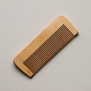 หวีไม้ทำมือ รูปทรงวงรีขัดเงา ไม้ธรรมชาติ อุปกรณ์ดูแลเส้นผม - Product Image 6