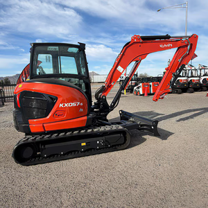 Wholesale <b>cheap</b> supplier of Hot selling Kubota KX057-5 Mini Excavator 1.2 Ton Crawler Digger With Digging <b>Bucket</b> Red Color - Product Image 5