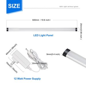 Barra Luminosa LED 5W Alimentata via USB, Attivabile al Tocco, Dimmerabile, per Illuminazione di Armadietti in 3000K-6000K, Ideale per Piatti e Stoviglie - Product Image 2