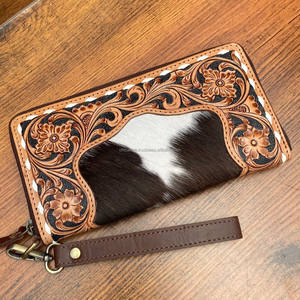 กระเป๋าคลัทช์ข้อมือมีซิปแบบใหม่ล่าสุดสำหรับผู้หญิงกระเป๋าสตางค์หนังวัวแท้ - Product Image 5