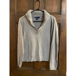 Cardigan gris en laine pour homme à col châle, manches longues, bouton unique, couleur unie, idéal pour l'automne, anti-boulochage, épaisseur standard - Product Image 5