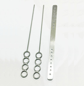 Ensemble de bipodes Draffin avec plaques en acier inoxydable, instruments chirurgicaux orthopédiques manuels, classe I, certifiés CE - Product Image 1