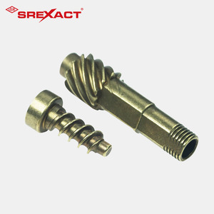 SREXACT Precision CNC Turned Brass <b>Worm</b> <b>Gear</b> Component - Product Image 4