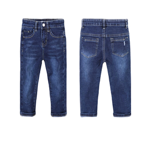 Jeans en denim pour enfants de haute qualité en coton avec motif 3D, service OEM, couleurs personnalisées, logo, vêtements décontractés pour tous les jours, confortables et extensibles - Product Image 1