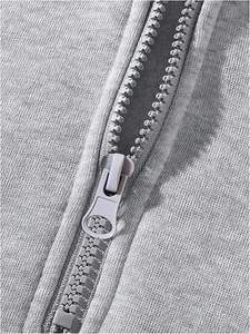 Sweat-shirt à capuche personnalisé pour homme, demi-zip, pull vierge, marque privée, streetwear décontracté, vente en gros de vêtements - Product Image 4