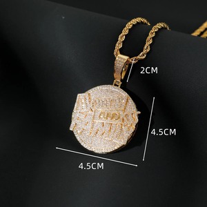 Iced Out Gold Plated Moissanite Letter Name <b>Pendant</b> Men's Hip Hop Theme Charms Micro Insert Everyday Wear <b>Initial</b> Letter <b>Pendant</b> - Product Image 5