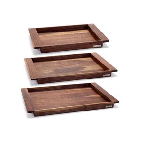 Bandeja Redonda Multifuncional Vintage de Melamina para Servir, Utensilios de Cocina para el Hogar, Bandeja de Almacenamiento 100% de Madera Natural, para Usar en la Mesa de Boda - Product Image 4