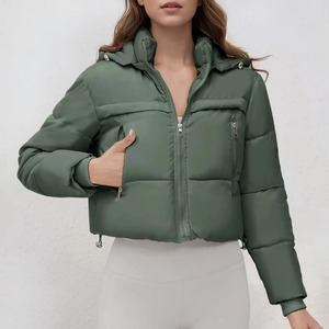Chaqueta Corta Acolchada para Mujer, Forro de Viscosa Transpirable de Piel de Oveja, Abrigo de Invierno Suave y Esponjoso, Forro de Lana Corto, Venta al Por Mayor - Product Image 5