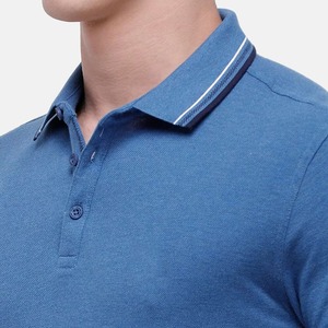 New Arrival Solid Color Pure Cotton Men's Polo T-shirt Latest Style Handsome Look 230GSM Men's Polo T-shirt - Product Image 6