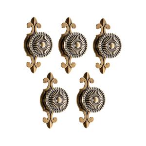 Poignées et boutons de tiroir en laiton sculpté vintage, de haute qualité, à détection tactile, motif vertical, finition antique, décoratifs - Product Image 3