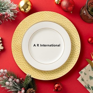Plato base martillado de gran venta para mesas de comedor y eventos de boda - Product Image 5