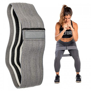 Bandes d'exercice en polyester à résistance moyenne Geo Brother Co pour les jambes et les cuisses, cercles de hanche antidérapants, ensemble d'entraînement des fessiers pour adultes - Product Image 1