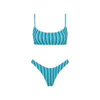 Ensemble de bikini perlé pour femme, maillot de bain 2 pièces à nouer, broderie main motif étoile de mer, noir, en spandex et polyester