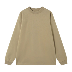 Cotton Mock Neck Raglan Sleeve T Shirt Men Plain Casual Tee Custom Logo Blank Apparel Wholesale Supplier - Product Image 1