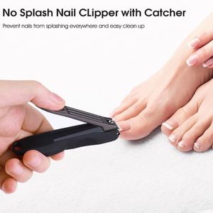 Ensemble de coupe-ongles noirs 3 en 1, coupe-ongles pour les doigts et les orteils, lime à ongles intégrée, poignée ergonomique professionnelle, en acier inoxydable incurvé - Product Image 3