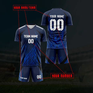 Uniformes de Fútbol Personalizados con Nombre y Diseño Digital, Sublimación, Rayas, Uniformes de Fútbol para Equipos - Product Image 3