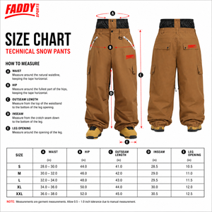 Pantalon de snowboard ample pour homme de haute qualité, imperméable, coupe-vent, pantalon de ski surdimensionné, coupe ample, pour sports d'hiver en plein air, cargo - Product Image 6