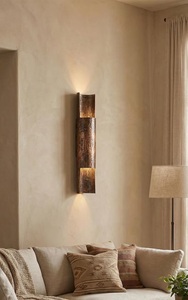 Rustic Metal <b>Wall</b> <b>Sconce</b> Rectangle Shape Handmade Indoor <b>Lighting</b> Fixture for Living Room Decor - Product Image 3