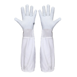 Gants d'apiculteur blancs à manchette longue, équipement de protection pour la manipulation de l'apiculture, grande taille, Sports World SW-MH-48 - Product Image 1