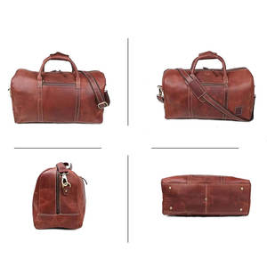 Sacs de sport de luxe en cuir véritable grande capacité, sacs de voyage légers et écologiques en polyester imperméable pour activités de plein air - Product Image 4