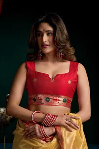 Sari de seda de tejido suave de diseñador, de aspecto lujoso, ropa tradicional con detalles finos para fiestas y celebraciones. - Product Image 4