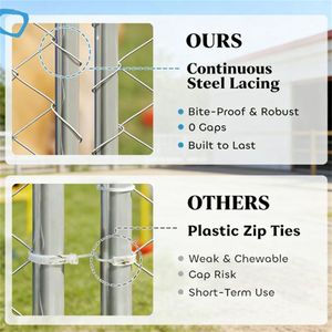 Caseta y Jaula Plateada para Perros de Exterior, Casas y Muebles para Mascotas - Product Image 4