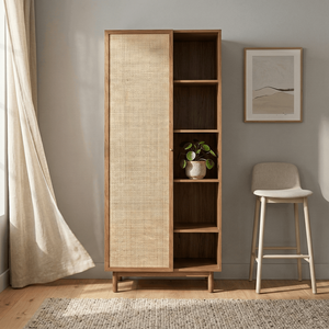 Khan Eco-Friendly Durable Freestanding Modern Solid Wood Cupboard Clean-Line Design Natural Finish Wardrobe Storage Bedroom - Product Image 5