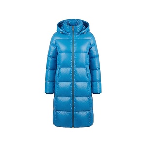 Hooded Quilted Waterproof <b>Bubble</b> Jacket Black Full Sleeve Winter Windproof Cotton Shell Knitted Fabric Polyester Filling Stand - Product Image 1