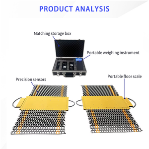 Hochwertige drahtlose tragbare LKW-Waage für den Außenbereich 40-t-LKW-Achswaage - Product Image 2