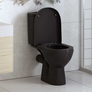 Asiento de Inodoro Negro con Cierre Suave y Diseño de Liberación Rápida - Product Image 1