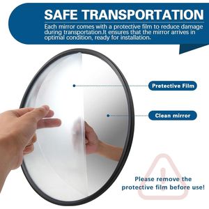Specchio Convesso Acrilico Regolabile da 12 Pollici, Specchio ad Angolo Ampio per Maggiore Sicurezza in Stanze, Uffici e Magazzini - Product Image 2