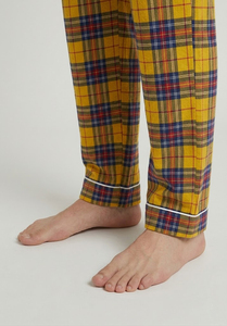 <b>Men's</b> Plaid Flannel <b>Pajama</b> <b>Set</b> Nightwear Long Sleeve Button-Up Nightwear Flannel Pants <b>Mens</b> 100% Cotton Plaid Sleepwear Suit <b>Men</b> - Product Image 4