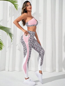 OEM Women Gym Fitness Striped Breathable 2 Piece Sets High Waist Butt Lifting Bottoms Sports Active Yoga - Product Image 2