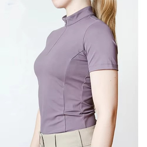 เสื้อขี่ม้าผู้หญิงแบบใหม่ขายส่ง เสื้อแข่งขี่ม้าแขนสั้นผ้าตาข่าย เสื้อสำหรับการแข่งขันขี่ม้าสำหรับผู้หญิง - Product Image 5