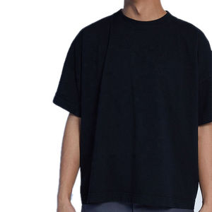 เสื้อยืดคอตตอน 100% แบบสวมใส่สบายสำหรับผู้ชาย ทรงหลวม ไหล่ตก ผ้าเจอร์ซีย์เนื้อหนา แห้งเร็ว สั่งทำได้ตามต้องการ - Product Image 2