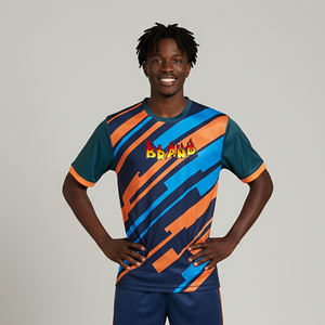 Camiseta de Fútbol Jacquard Transpirable Unisex Personalizable de Alta Calidad, Duradera, Ecológica, Cuello en V, Secado Rápido, Deportiva para Hombre - Product Image 1