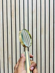 Lupa de Mano de Latón de 3'' con Mango Decorativo |   Lupa óptica de cristal vintage (no plegable) - Product Image 3