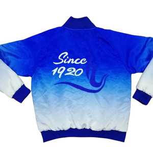 เสื้อแจ็คเก็ตบอมเบอร์ผ้าซาตินสีซีด ยี่ห้อ Zeta Phi Beta ปักลายด้านหลังด้วยไหมเชนีล สำหรับชมรมนักศึกษากรีก  แบบยูนิเซ็กซ์ คุณภาพพรีเมียม - Product Image 2