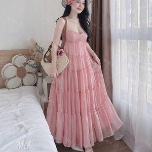 Vestido Largo Sexy para Mujer, Manga Corta, Sólido, Simple, Elegante, Cómodo, Informal, Formal, para Diversas Ocasiones, de Seda - Product Image 3