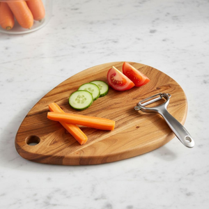 Tabla de Cortar de Madera Maciza Resistente, Forma Ovalada, Multiusos, para Cortar y Servir Verduras, Frutas, Queso y Pan - Product Image 5