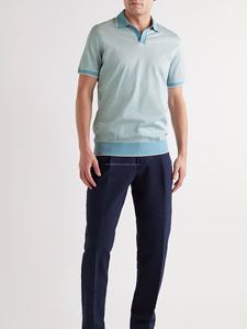 Camiseta Polo de Verano para Hombre, 100% Algodón, Logotipo Personalizado, Color Sólido, Manga Corta, Ajustada - Product Image 2