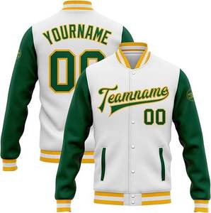 New Design Breathable Winter <b>Men's</b> Varsity <b>Jacket</b> Plus Size Polyester Fleece Lining Stand Collar 300g Pullover Closure High - Product Image 3