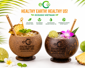 Natural Coconut Shell Cup Bowl Set Reusable Coconut Coffee Cup with Wooden Spoon Bamboo Straw Laser Engraved Logo - Product Image 6