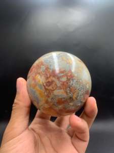 Esfera de Jaspe Maligano Indonesio Natural de 5 cm, Pulida y Lisa, Bola de Piedra Preciosa Multicolor para Decoración, Colección y Meditación - Product Image 5