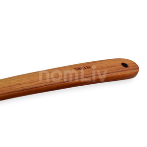 Espátula Ranurada de Madera de Teca Haruka Ecológica y Natural OEM, Segura para Alimentos, Sin Pintura, Halal, Personalizable - Product Image 4